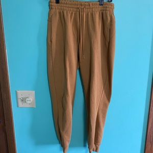 BEIGE ADIDAS JOGGERS DRAWSTRING